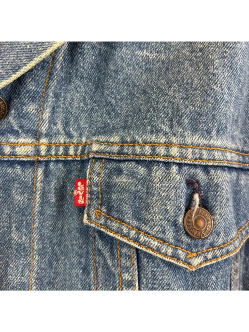 Levis Strauss Womens Size Medium Jean Jacket Vintage Denim Trucker USA Made 1996